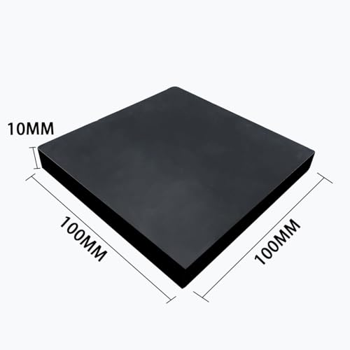 MIKMAYTOO Rubber Bench Block Jeweler's Rubber Bench Block Rubber Stamping Block for Hammering, Shaping, Chasing, Flattening Metals (100 * 100 * 10mm)