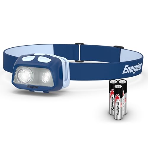 Energizer LED Headlamp Pro360, Extra Headband Included, IPX4 Water Resistant Headlamps, High-Performance Head Light for Outdoors, Camping, Running, Storm, Batteries Included