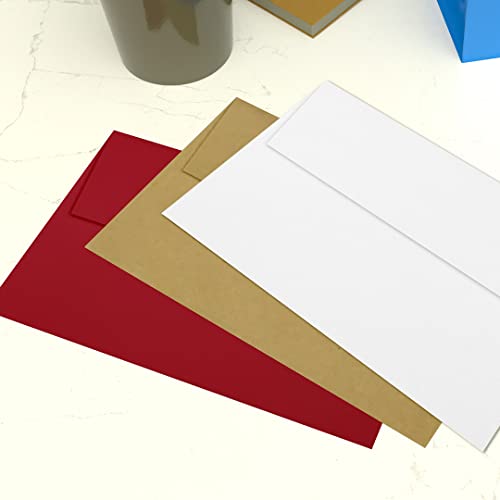 A7 Invitation Envelopes (5 1/4 x 7 1/4) - 24lb. Bright White (50 Qty) | Perfect for Invitations, Announcements, Sending Cards, 5x7 Photos | 72940-50