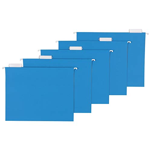 Amazon Basics Hanging Folders, Letter Size, Blue, Pack of 25