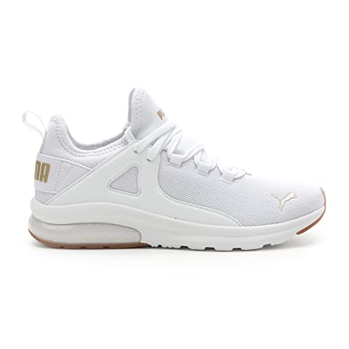 PUMA Womens Electron 2.0 Cross Trainer, LUSH WIDE PUMA Womens White-PUMA Womens Team Gold, 8