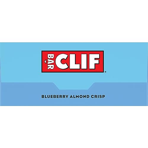 CLIF BAR - Blueberry Almond Crisp - Made with Organic Oats - 11g Protein - Non-GMO - Plant Based - Energy Bars - 2.4 oz. (6 Pack)