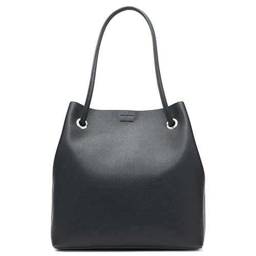 Calvin Klein Gabrianna Novelty North/South Key Item Tote, Black/Silver 1