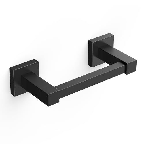 FORIOUS Square Brushed Nickel Toilet Paper Holder Wall Mount, SUS 304 Stainless Steel Modern Paper Toilet Holder Brushed Nickel, Double Post Pivoting Toilet Paper Roll Holder Wall, RV Paper Holder