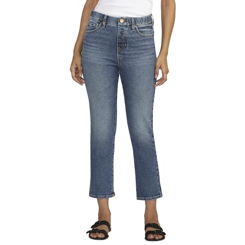 JAG Jeans Women's Valentina High Rise Straight Leg Cropped Jeans, Stargazer Blue