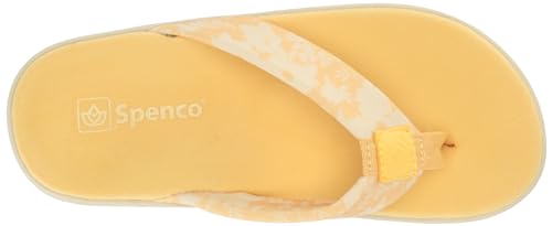 Spenco Women's Victoria Floral Flip-Flop, Black, 10