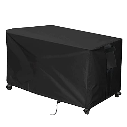 YUZ Fire Pit Cover for Rectangular Fire Pit 44 inch Heavy Duty Outdoor Waterproof Dustproof Anti Full Coverage Patio Fire Pit Cover with 42-44 Inch Fire Pit, 44W x 32D x 23H Inch
