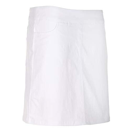 SLIM-SATION Women's Golf Wide Band Pull On Skirt with Real Pockets (Black,2)