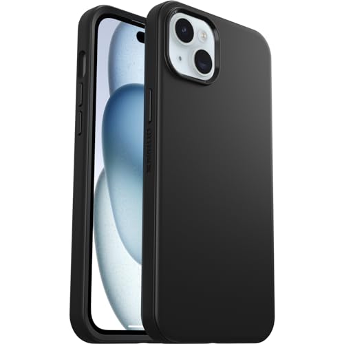 OtterBox iPhone 15 Plus and iPhone 14 Plus Symmetry Series Case - BLACK, snaps to MagSafe, ultra-sleek, raised edges protect camera & screen