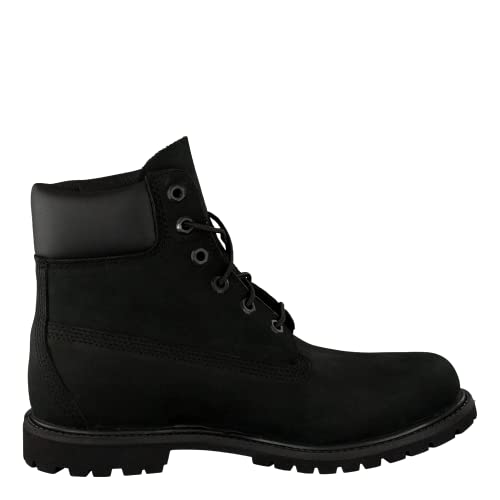 Timberland Women's 6" Premium Boot Black Nubuck 8.5 B - Medium
