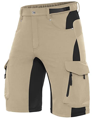 XKTTAC Men's Outdoor Quick Dry Lightweight Stretch Cargo Shorts for Hiking, Tactical, Casual, Fishing, Camping, Travel with 6 Pockets (Army Green, Medium)
