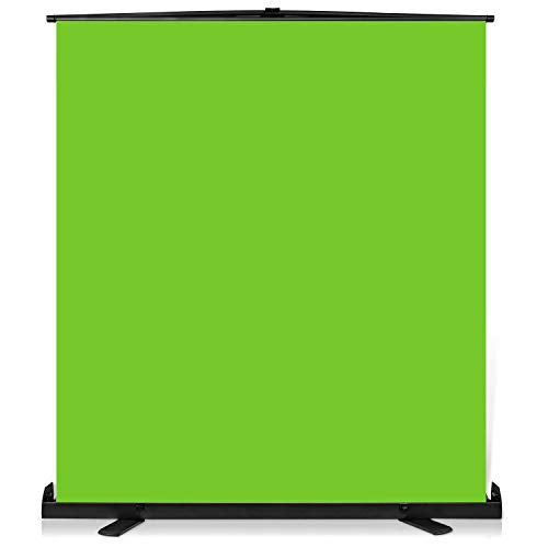 Yesker Upgrade Green Screen 73.2x77.5 inch Wider 180cmx 196cm Background Collapsible Chromakey Photo Backdrop Portable Pull Up with Aluminium Base Wrinkle-Resistant Fabric for Video Studio Live Game