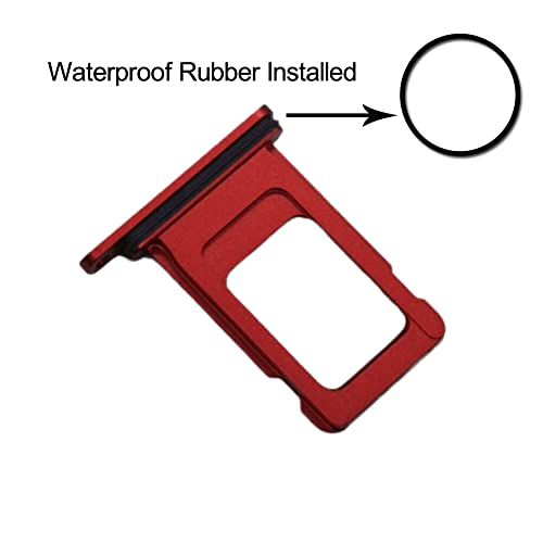 Ewparts Replacement Sim Card Tray Holder Slot for iPhone xr Sim Card Tray Red