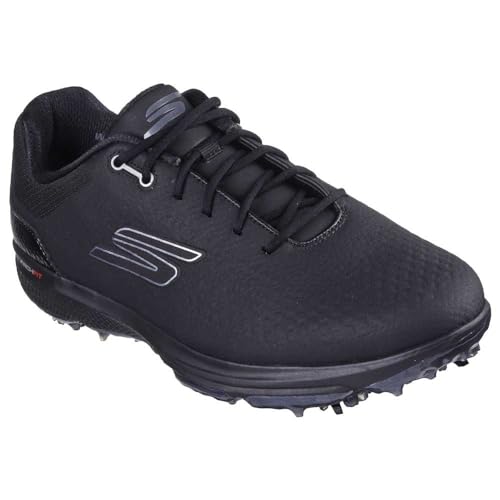 Skechers Golf Men's Pro 6 Waterproof Golf Shoe Sneaker, Light Gray Twist Fit, 12.5