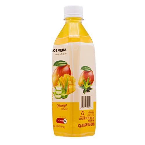 Season Aloe Vera Drink with Pulp, Mango Flavor, 16.9 fl oz (Pack of 1)