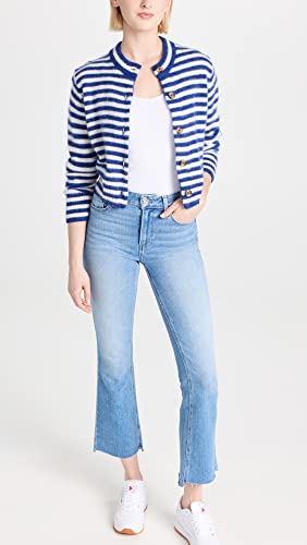 PAIGE Women's Claudine Swap Meet Jeans with Leveled Hem, Swap Meet w/Leveled Hem, Blue, 26