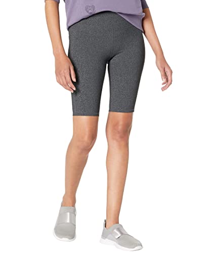 Skechers Women's Go Walk High Waisted 10" Bike Short, Heathered Gray, X-Small