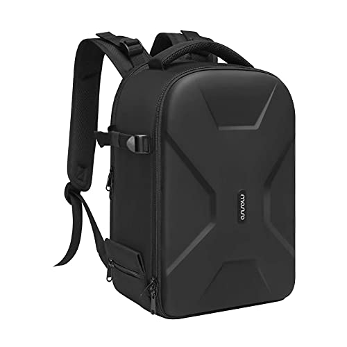 MOSISO Camera Backpack, DSLR/SLR/Mirrorless Photography Camera Bag Full Open Waterproof Hardshell Case with Insert&Tripod Holder&Laptop Compartment Compatible with Canon/Nikon/Sony, Black