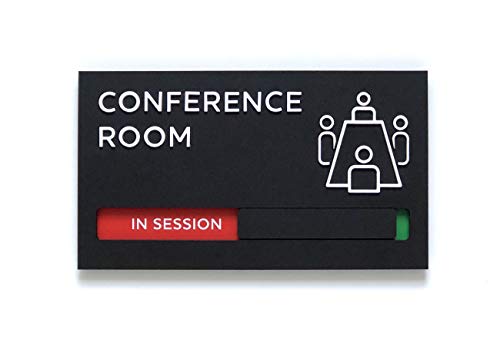 Kubik Letters Premium Conference Room Sign - Do Not Disturb Sign - Meeting in Progress Door Sign - Office Sign - Sign Out - Office Door Sign - Door Signs for Office - Occupied Sign - Do Not Disturb Door Sign