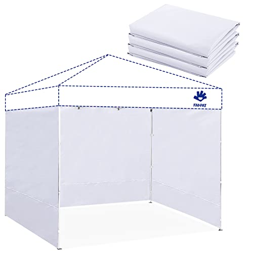 Fanpat Instant Canopy Tent Sidewalls for 10x10 Pop Up Canopy Waterproof, 99% UV Protection, 3 Piece Sidewalls, Orange(3PCS Sidewall Only, Canopy Tent NOT Included)