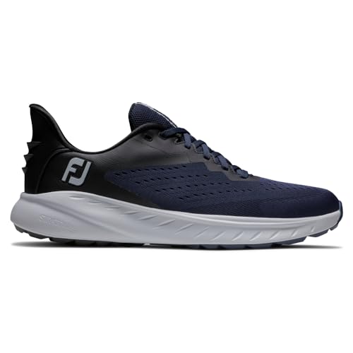 FootJoy Men's Fj Flex Xp Golf Shoe, Navy/White, 9 Wide