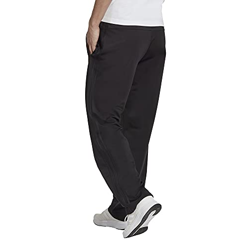 adidas Men's Essentials Warm-up Open Hem 3-stripes Tracksuit Bottoms, Black/Black, X-Large Tall