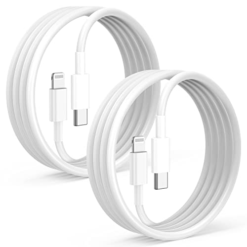 2Pack for iPhone14/13/12 Fast Charger Cable 6ft [Apple MFi Certified], USB Type C to Lightning Cable 6 Foot Apple iPhone Charging Cord for iPhone14 13 12 Pro XR XS Plus