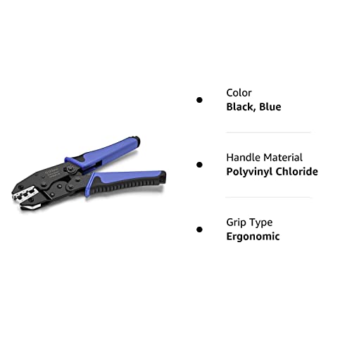 Qibaok Crimping Tool Ratcheting Wire Crimper for Heat Shrink Connectors Ratchet Terminal Crimper Wire Crimp Tool AWG 22-10
