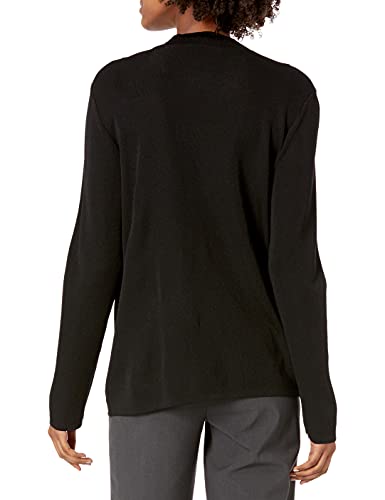 Anne Klein Women's 2 Pocket Malibu Cardigan, Black, X-Small