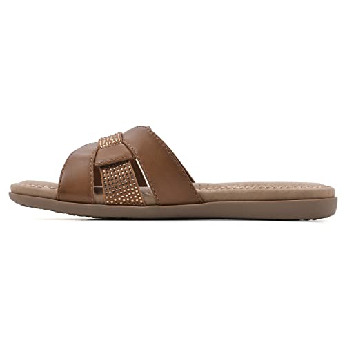CLIFFS BY WHITE MOUNTAIN Women's Fredie Sandal, White/Multi/Sueded/Smooth, 11 M