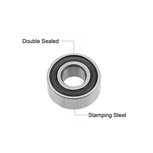 uxcell 683-2RS Deep Groove Ball Bearing 3x7x3mm Double Sealed ABEC-3 Bearings 5-Pack