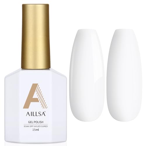 AILLSA Red Gel Nail Polish Ruby Red Gel Polish Bright Rose Color Gel Polish Apple Candy Nails Long Lasting Soak Off U V Gel Nail Polish Nail Art Manicure Salon at Home Valentine's Day Gift 0.51 Fl Oz