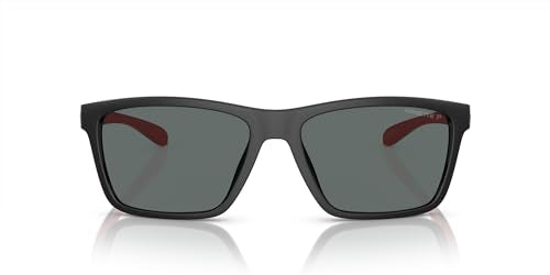 Arnette Man Sunglasses Black Frame, Dark Grey Polarized Lenses, 58MM