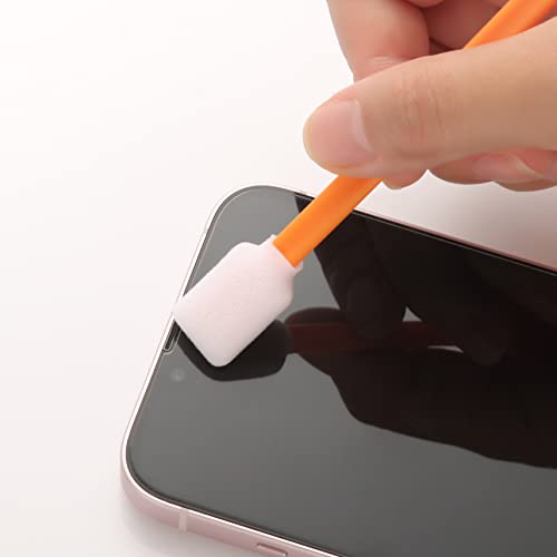 AAwipes Foam Sticks Cleaning Swabs (50 pcs 5.25" Large Rectangular Foam Tips, Orange) Cleanroom Cleaning Swab Sponge Stick for Inkjet Printer, Optical Instruments, General Cleaning (C714C)