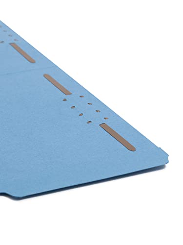 Smead Fastener File Folder, 2 Fasteners, Reinforced 1/3-Cut Tab, Legal Size, Blue, 50 per Box (17040)