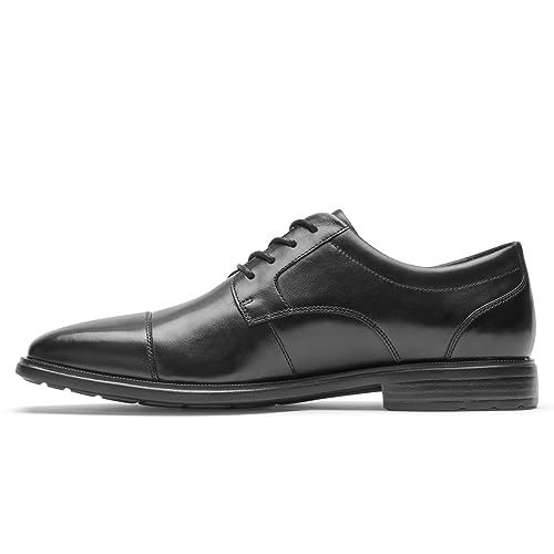 Rockport Men's Dressports Work Cap Toe Oxford, Black, 7