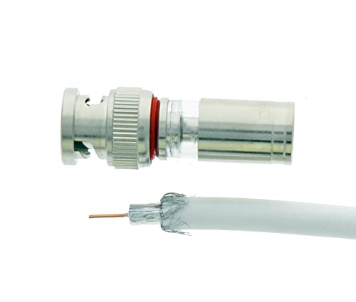IDEAL Electrical 89-5047 BNC Compression Connectors, Coax Compression Connector for RG-59 Cable, 35 Connectors, Jar