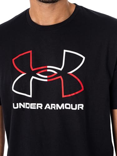 Under Armour Men's Global Foundation Short Sleeve T Shirt, (001) Black/Red/White, X-Large