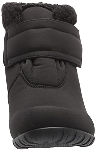 Propét Women's Dani Strap Water Repellent Boots, Black, 7 Wide US