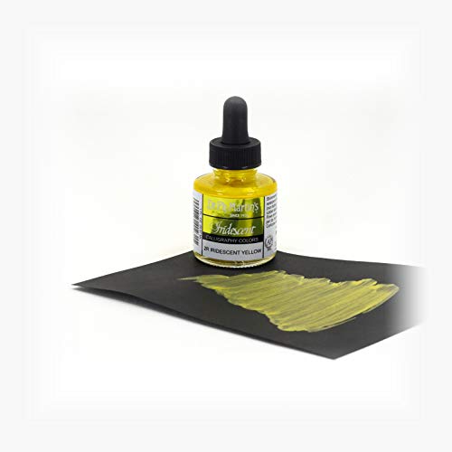 Dr. Ph. Martin's Calligraphy Color (2R) Ink Bottle, 1.0 oz, Iridescent Yellow