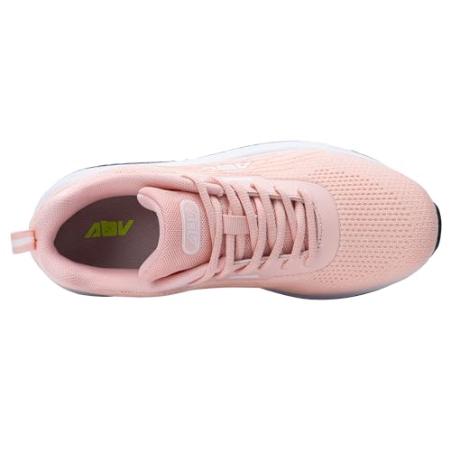 QAUPPE Women's Walking Shoes Arch Support Shoes Platform Tennis Sneakers Running Orthotic Shoes for Plantar Fasciitis Pink 10.5