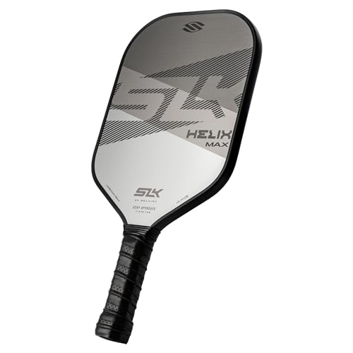 2024 SLK Helix Pro Pickleball Paddle | Carbon Fiber & Fiberglass Hybrid Face | Thermoformed Carbon Fiber Core | Unmatched Control | Legend Gray