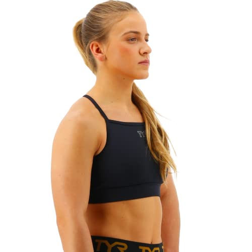 TYR Women's Standard High Neck Performance Sports Bra, Black, X-Small