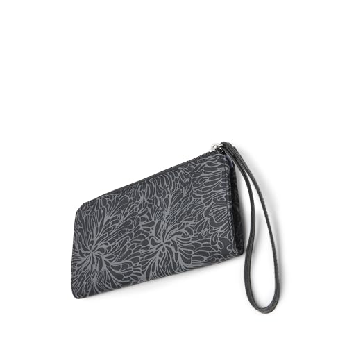 Baggallini womens Zip Around Wallet, Midnight Blossom Print, Black US