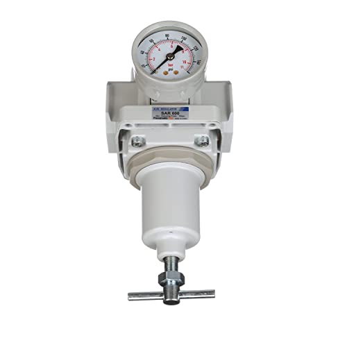 PneumaticPlus SAR Series T-Handle Compressed Air Pressure Regulator (1" NPT)