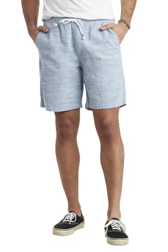 Unionbay Men's Marina Cotton Slub Elastic Pull-On Shorts, Bayou