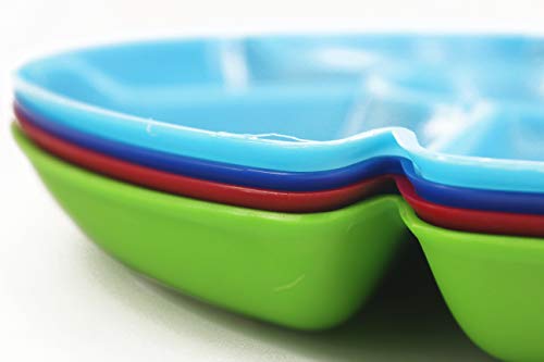 4 Black Duck Chip N Dip Hard Plastic 12-Inch Round 7-Section Serving Trays! Assorted Colors