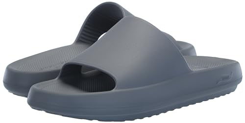 SKECHERS Men's Slide Sandal, Charcoal, 13