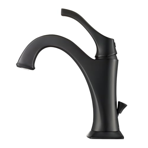 KRAUS KBF-1201BG Arlo Single Handle Basin Bathroom Faucet with Lift Rod Drain and Deck Plate, Brushed Gold (2-Pack)