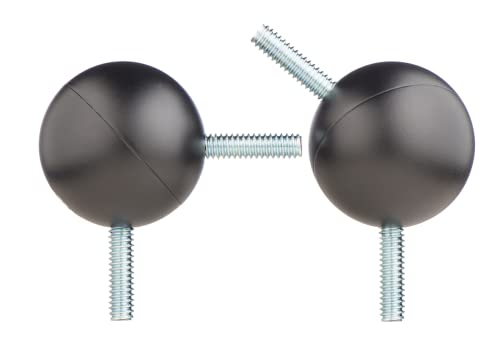 Ivilon Bay Window Curtain Rod Corner Connector - for Rods of 5/8 to 1-1/8 Inch - Antique Black